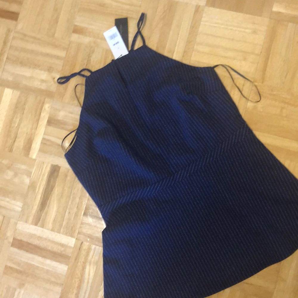 NWT Banana republic halter peplum blouse in navy 6